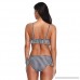 Funic Casule Women Plaid Print Push-Up Padded Bra Beach Bikini Set Swimsuit Swimwear Black B07MV1VK25